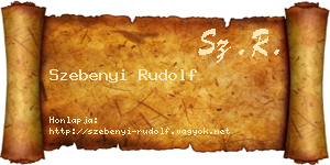 Szebenyi Rudolf névjegykártya